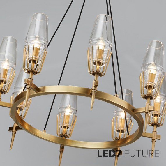 Loft Industry Modern - Candles Circle Chandelier